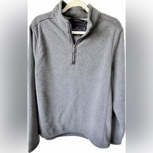 Rainforest Mens Quarter Zip Sweatshirt Pullover Gray Size Medium